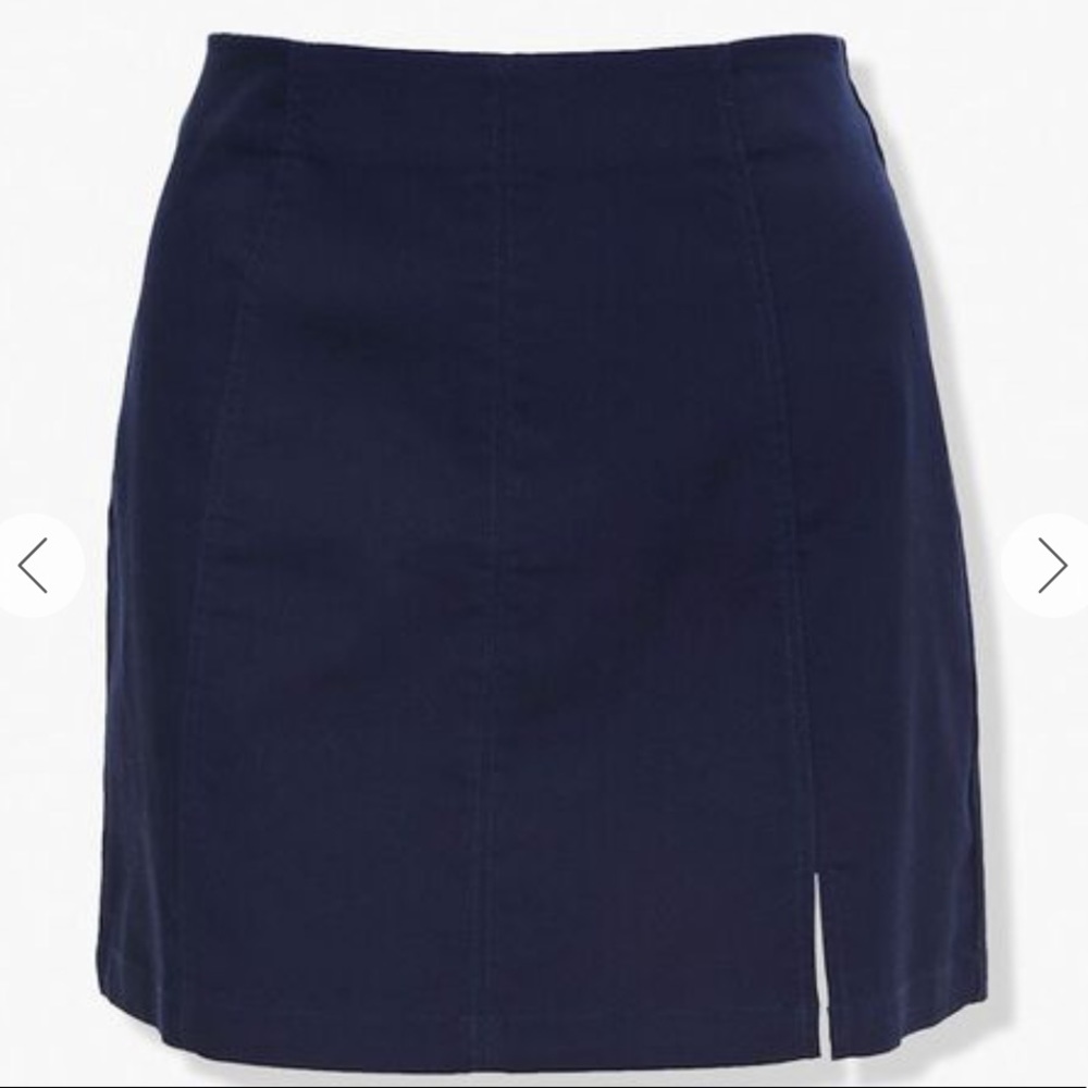 Forever 21 Navy blue/ denim mini pencil skirt